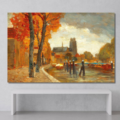 Scena A Dordrecht Tina Blau tbl52 quadro stampato su tela