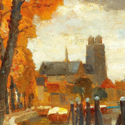 Scena A Dordrecht Tina Blau tbl52 quadro stampato su tela