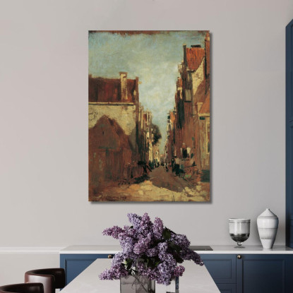 Strada Ad Amsterdam Tina Blau tbl56 quadro stampato su tela