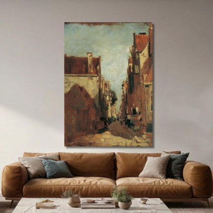 Strada Ad Amsterdam Tina Blau tbl56 quadro stampato su tela