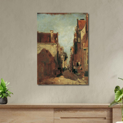 Strada Ad Amsterdam Tina Blau tbl56 quadro stampato su tela