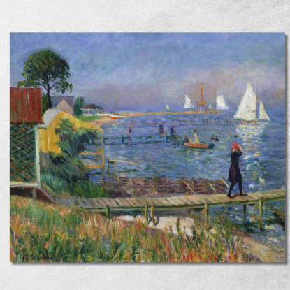 Bagnanti A Bellport William James Glackens wjg4 quadro stampato su tela