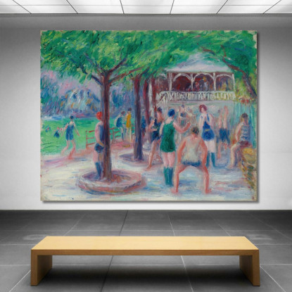 Bagnanti Che Giocano Studio N. 2 William James Glackens wjg5 quadro stampato su tela