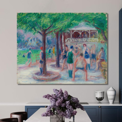 Bagnanti Che Giocano Studio N. 2 William James Glackens wjg5 quadro stampato su tela