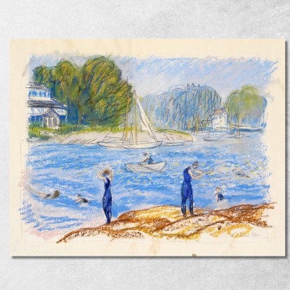 Bagnanti Ad Annisquam William James Glackens wjg6 quadro stampato su tela