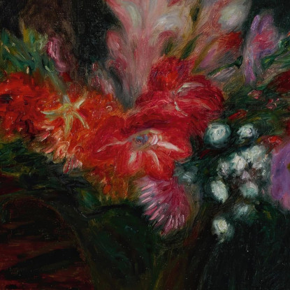 Bouquet Su Tovaglia Rossa William James Glackens wjg11 quadro stampato su tela