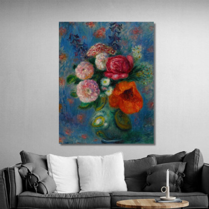 Bouquet Con Papavero William James Glackens wjg12 quadro stampato su tela
