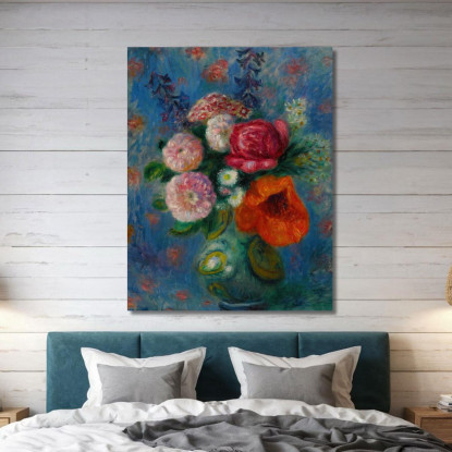 Bouquet Con Papavero William James Glackens wjg12 quadro stampato su tela