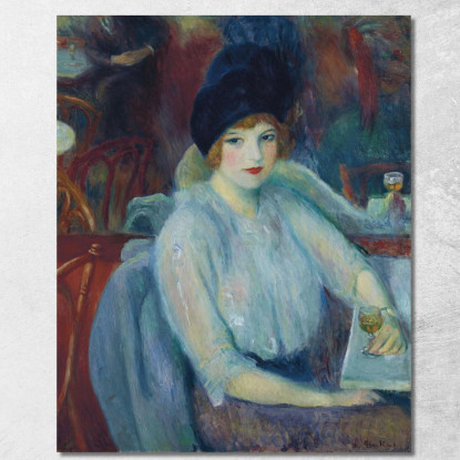 Café Lafayette – Ritratto Di Kay Laurell William James Glackens wjg13 quadro stampato su tela