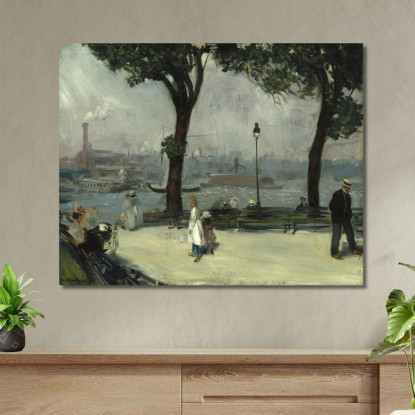 Parco East River William James Glackens wjg14 quadro stampato su tela