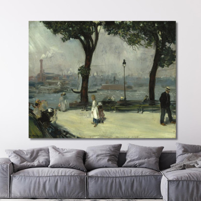 Parco East River William James Glackens wjg14 quadro stampato su tela