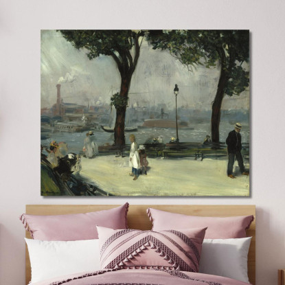 Parco East River William James Glackens wjg14 quadro stampato su tela