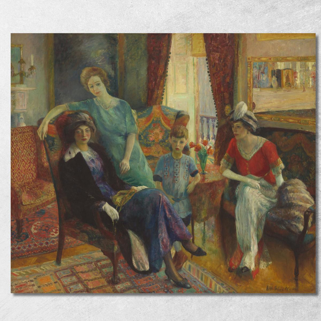 Gruppo Familiare William James Glackens wjg15 quadro stampato su tela