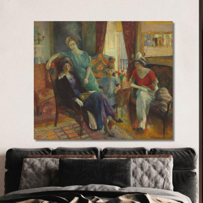Gruppo Familiare William James Glackens wjg15 quadro stampato su tela