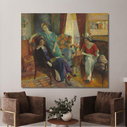 Gruppo Familiare William James Glackens wjg15 quadro stampato su tela