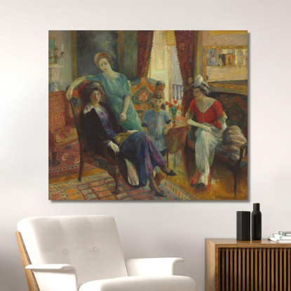 Gruppo Familiare William James Glackens wjg15 quadro stampato su tela