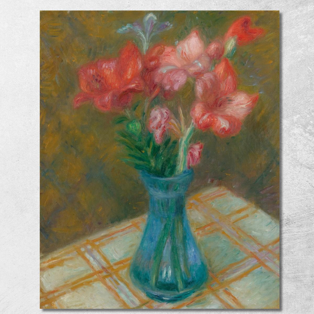 Gladioli In Vaso Di Vetro Verde William James Glackens wjg22 quadro stampato su tela