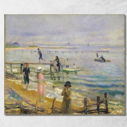 Scogliere A Bellport William James Glackens wjg25 quadro stampato su tela
