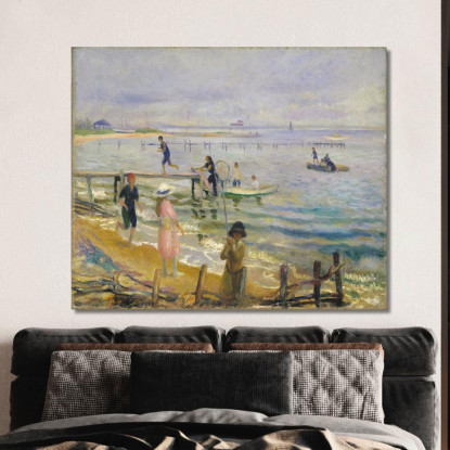 Scogliere A Bellport William James Glackens wjg25 quadro stampato su tela