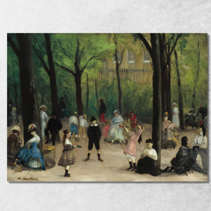Giardini Del Lussemburgo William James Glackens wjg27 quadro stampato su tela