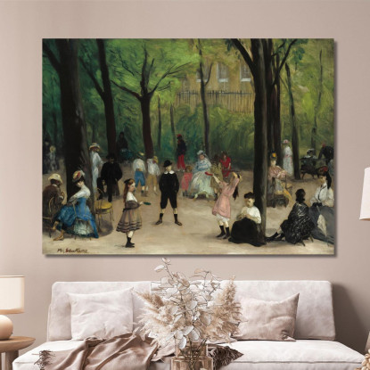 Giardini Del Lussemburgo William James Glackens wjg27 quadro stampato su tela