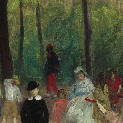 Giardini Del Lussemburgo William James Glackens wjg27 quadro stampato su tela