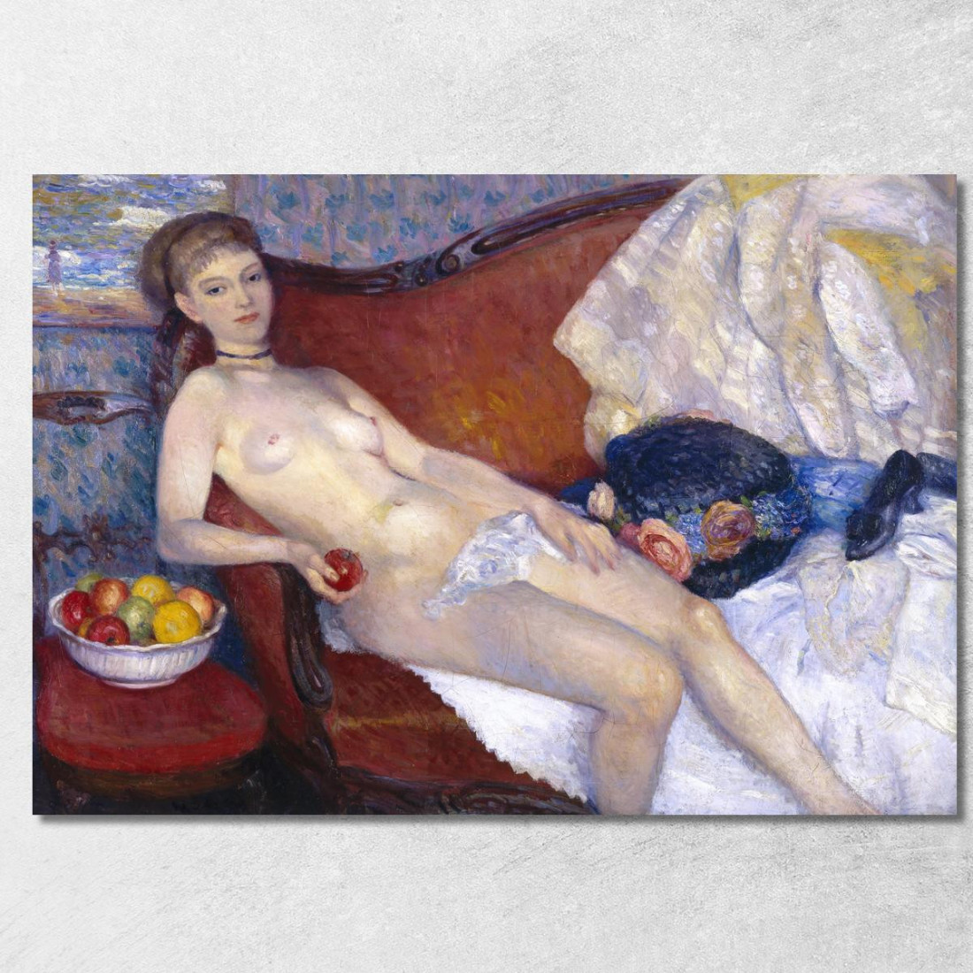Nudo Con Mela William James Glackens wjg29 quadro stampato su tela
