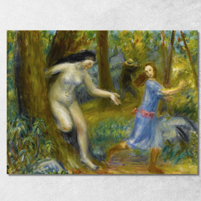 Serie Ninfetta Con Uomo William James Glackens wjg30 quadro stampato su tela