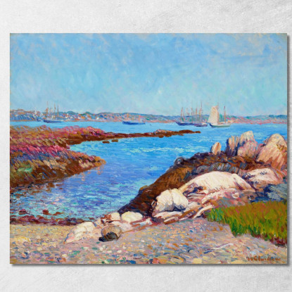 Porto Di Portsmouth New Hampshire William James Glackens wjg35 quadro stampato su tela