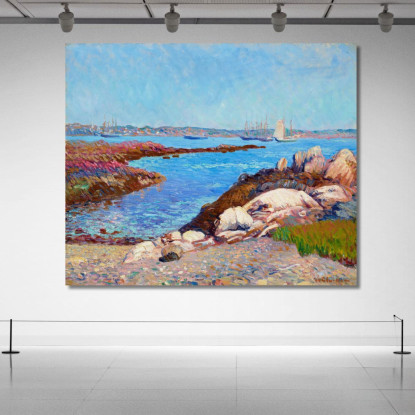 Porto Di Portsmouth New Hampshire William James Glackens wjg35 quadro stampato su tela