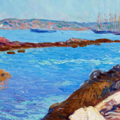 Porto Di Portsmouth New Hampshire William James Glackens wjg35 quadro stampato su tela