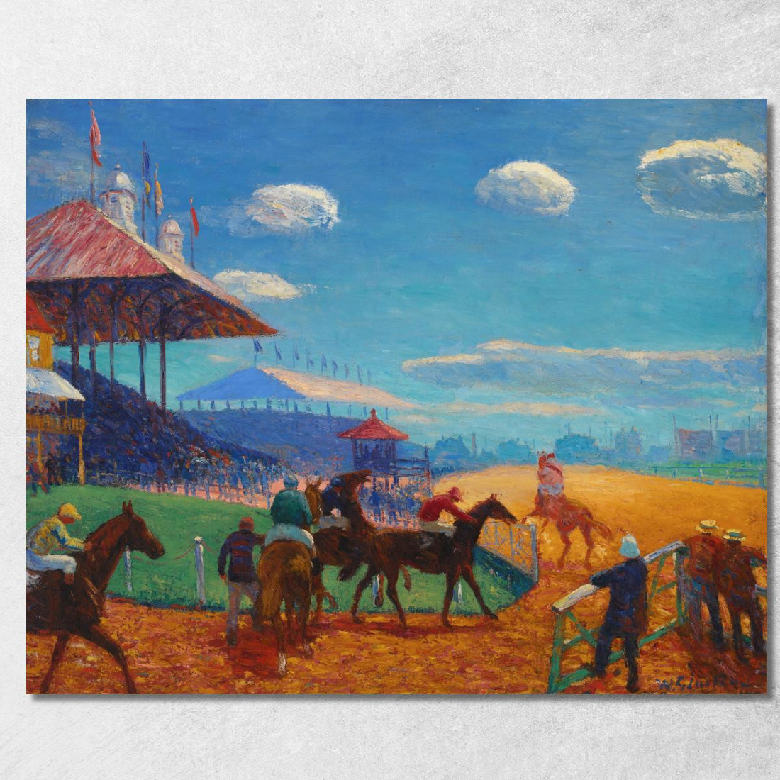 Ippodromo William James Glackens wjg36 quadro stampato su tela