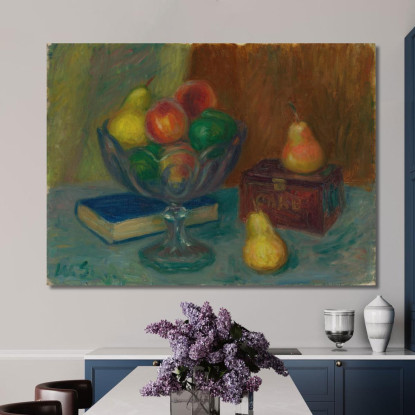 Natura Morta Con Scatola Giapponese William James Glackens wjg46 quadro stampato su tela