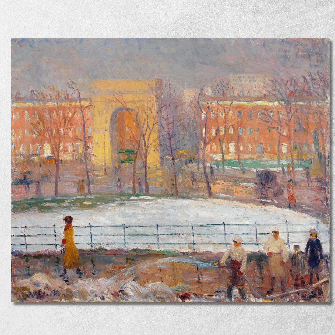 Spazzini Di Strada A Washington Square William James Glackens wjg49 quadro stampato su tela