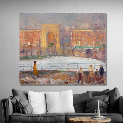 Spazzini Di Strada A Washington Square William James Glackens wjg49 quadro stampato su tela