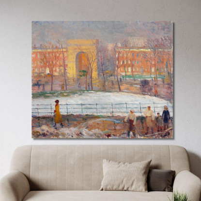 Spazzini Di Strada A Washington Square William James Glackens wjg49 quadro stampato su tela