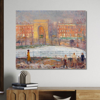 Spazzini Di Strada A Washington Square William James Glackens wjg49 quadro stampato su tela