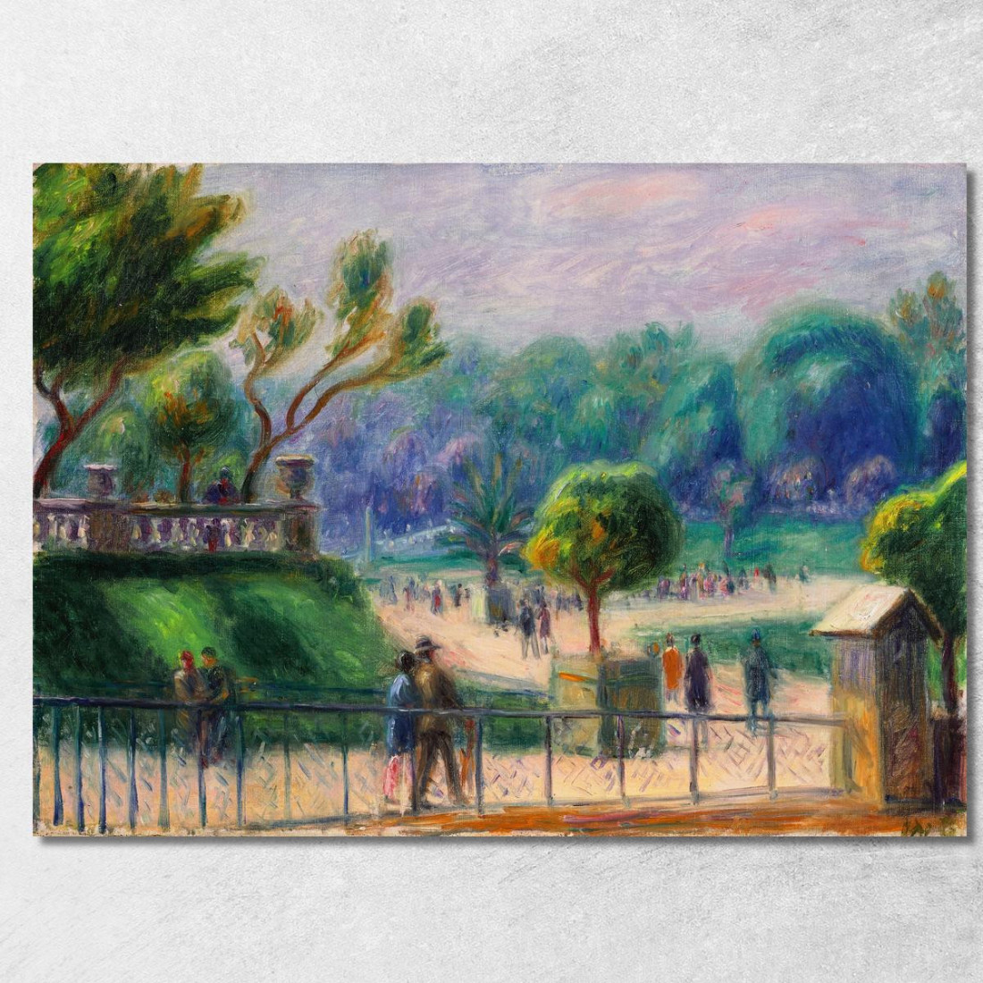 La Balaustra Dei Giardini Del Lussemburgo William James Glackens wjg53 quadro stampato su tela