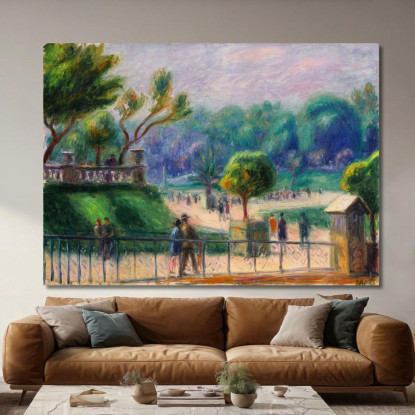La Balaustra Dei Giardini Del Lussemburgo William James Glackens wjg53 quadro stampato su tela