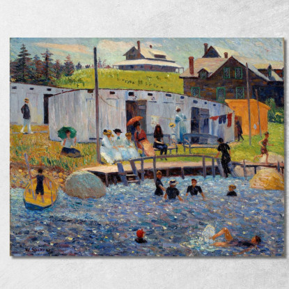L'Ora Del Bagno A Chester Nuova Scozia William James Glackens wjg54 quadro stampato su tela