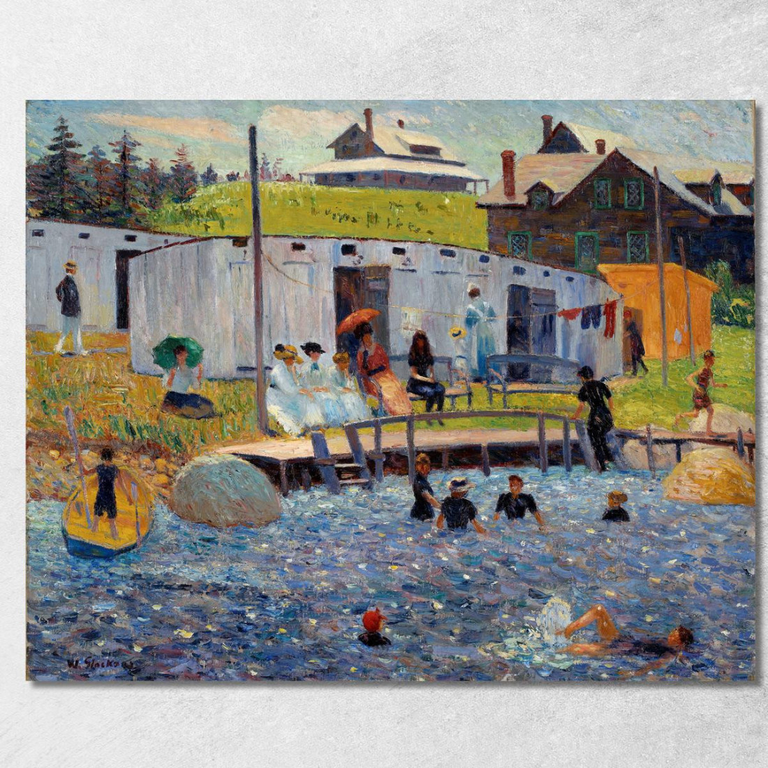 L'Ora Del Bagno A Chester Nuova Scozia William James Glackens wjg54 quadro stampato su tela
