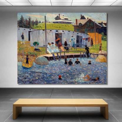 L'Ora Del Bagno A Chester Nuova Scozia William James Glackens wjg54 quadro stampato su tela