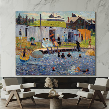 L'Ora Del Bagno A Chester Nuova Scozia William James Glackens wjg54 quadro stampato su tela