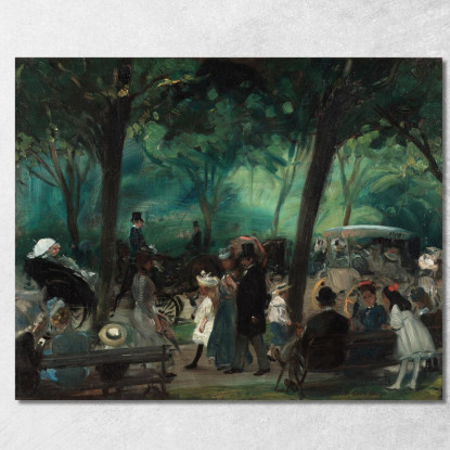 Il Viale Di Central Park 2 William James Glackens wjg56 quadro stampato su tela