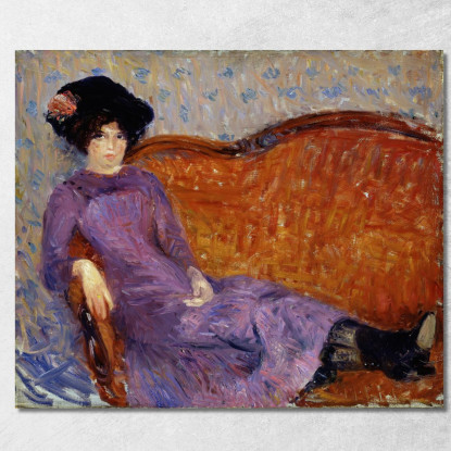 Il Vestito Viola William James Glackens wjg59 quadro stampato su tela