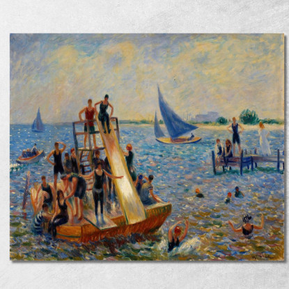 La Zattera William James Glackens wjg60 quadro stampato su tela