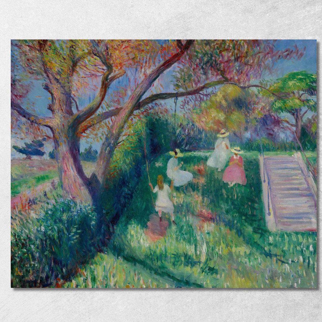 L'Altalena William James Glackens wjg61 quadro stampato su tela
