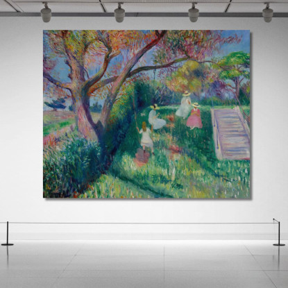 L'Altalena William James Glackens wjg61 quadro stampato su tela