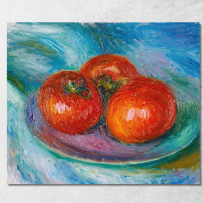 Tre Pomodori William James Glackens wjg62 quadro stampato su tela