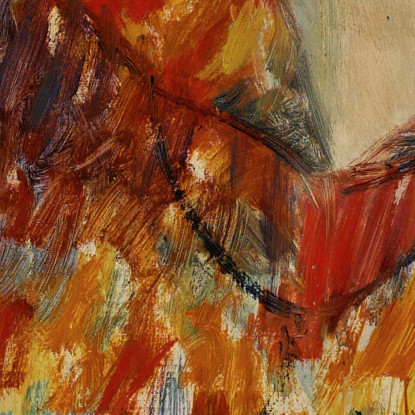 Donna In Camicetta Rossa Con Tulipani William James Glackens wjg64 quadro stampato su tela